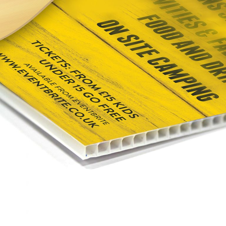 Correx Boards Printed in full colour, perfect for advertising