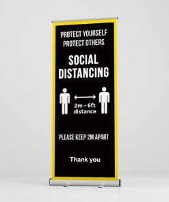Social Distancing Roller Banner